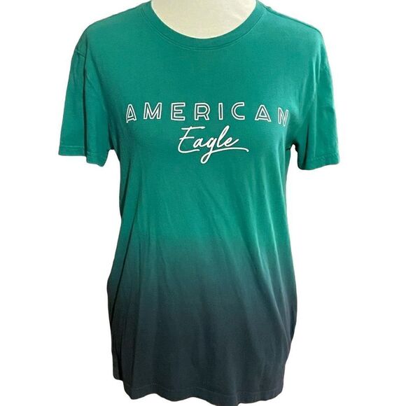American Eagle Green Ombré T-Shirt  S - Picture 7 of 7